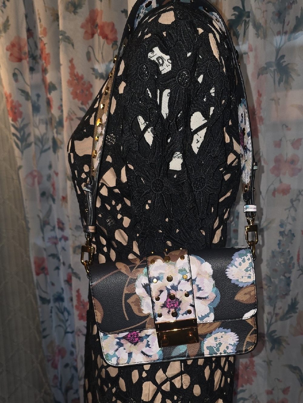 Love & Lore Floral Leather Shoulder Bag